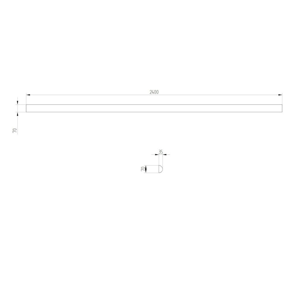 Forest Garden Fence Rail 240 x 7cm 5013053165379 2